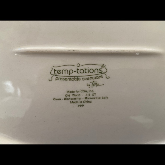 3.5 Qt Temp-Tations by Tara Oven-Dishwasher-  Microwave safe - Picture 4 of 6